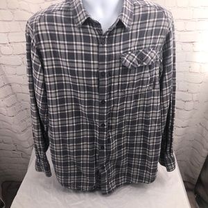 Men Columbia Large gray flannel shirt long sleeve